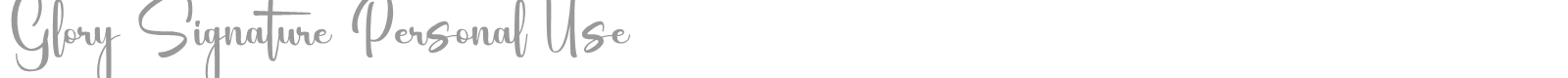 Glory Signature font preview